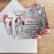 Carton d'invitation mariage ATTRAPE-REVES rouge et noir