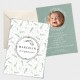 Faire-part naissance CLEO vert sauge floral