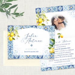 Faire-part mariage CITRONS méditerrannée