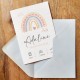 Faire-part naissance ADALINE arc-en-ciel