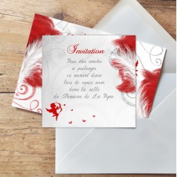 Carton d'invitation mariage ANGES